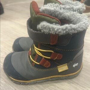 See Kai Run Gray and Blue Baby Walker Shoes with Velcro Straps